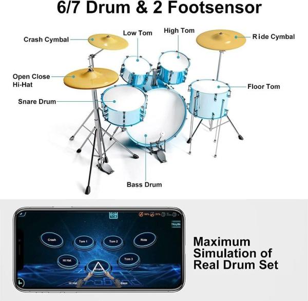 Smart Bubnovací Paličky AeroBand PocketDrum 2 PLUS - dřevo4