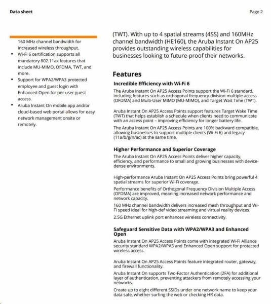 HPE Networking Instant On Access Point Bundle with PSU (EU) AP25 (R9B33A)7