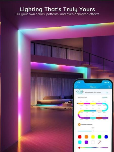 Govee RGBIC PRO Wi-Fi + Bluetooth LED pásek 5m8