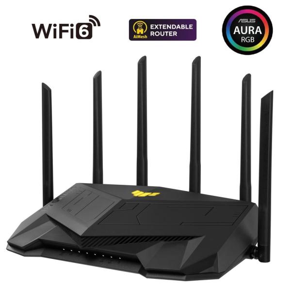 ASUS TUF-AX6000 (AX6000) WiFi 6 Extendable Gaming Router,  2.5G porty,  AiMesh,  4G/ 5G Mobile Tethering