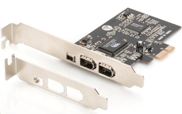 DIGITUS PCI Express Card,  Firewire 1394a (2+1 porty)