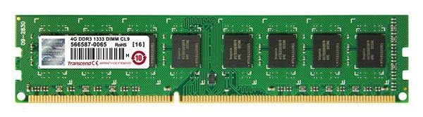 TRANSCEND TSRam™ DDR3 4GB 1333MHz DIMM,  256Mx8 CL9,  maloobchod