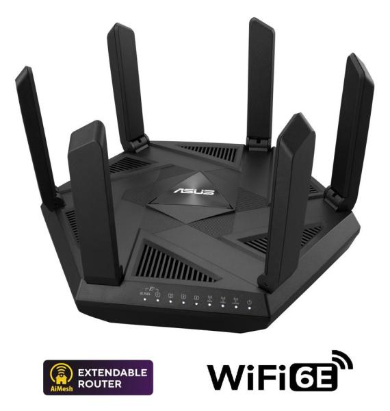 ASUS RT-AXE7800 (AXE7800) WiFi 6E Extendable Router,  2.5G port,  AiMesh,  4G/ 5G Mobile Tethering