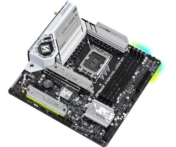 ASRock MB Sc LGA1700 B760M STEEL LEGEND WIFI,  Intel B760,  4xDDR5,  1xDP,  1xHDMI,  WI-FI,  mATX4