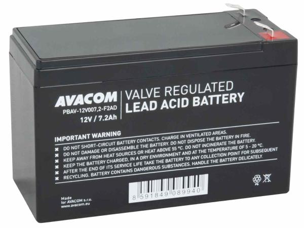 AVACOM baterie 12V 7, 2Ah F2 DeepCycle (PBAV-12V007, 2-F2AD)