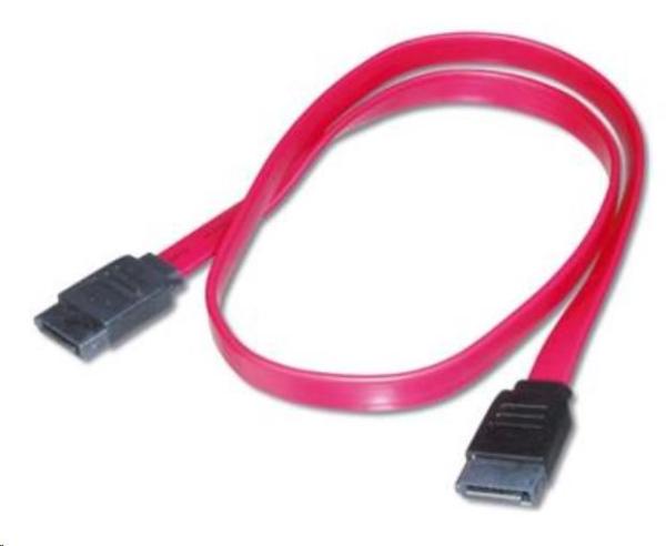 PremiumCord 1, 0m datový kabel SATA 1.5/ 3.0 GBit/ s červený