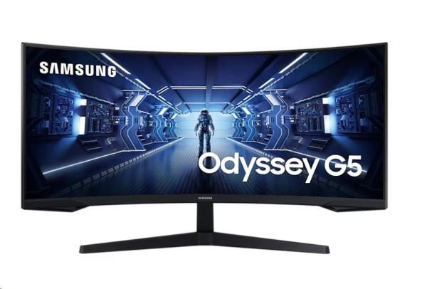 SAMSUNG MT LED LCD herný monitor 34" Odyssey 34G55TWWRXEN-Flexible, VA, 3440x1440, 1ms, 165Hz, HDMI, DisplayPort