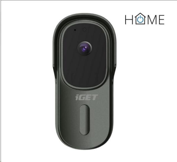 iGET HOME Doorbell DS1 Anthracite - WiFi batériový videozvonček, FullHD, obojsmerný zvuk, CZ aplikácie1