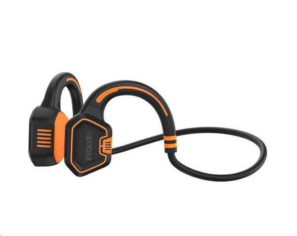 EVOLVEO bezdrátová sluchátka BoneSwim MP3 16GB,  na lícní kosti,  oranžová1