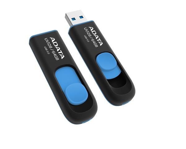 ADATA Flash disk 128GB UV128,  USB 3.1 Dash Drive (R:90/ W:40 MB/ s) čierna/ modrá