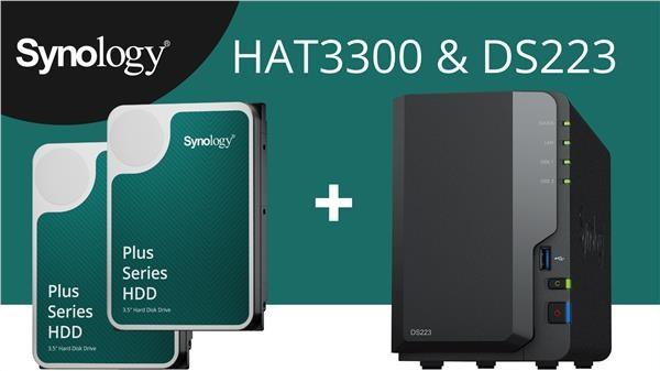 Synology DS223 DiskStation (4C/ RealtekRTD1619B/ 1, 7GHz/ 2GBRAM/ 2xSATA/ 2xUSB3.2/ 1xGbE)1