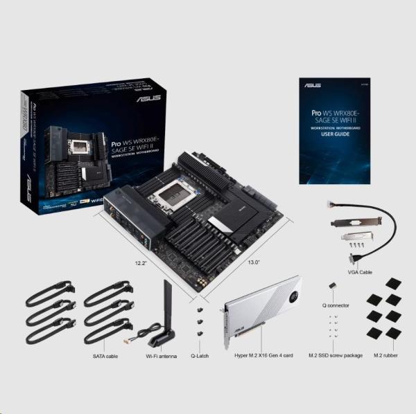 ASUS MB Sc sWRX8 PRO WS WRX80E-SAGE SE WIFI II,  AMD WRX80,  8xDDR4,  WI-FI,  E-ATX2