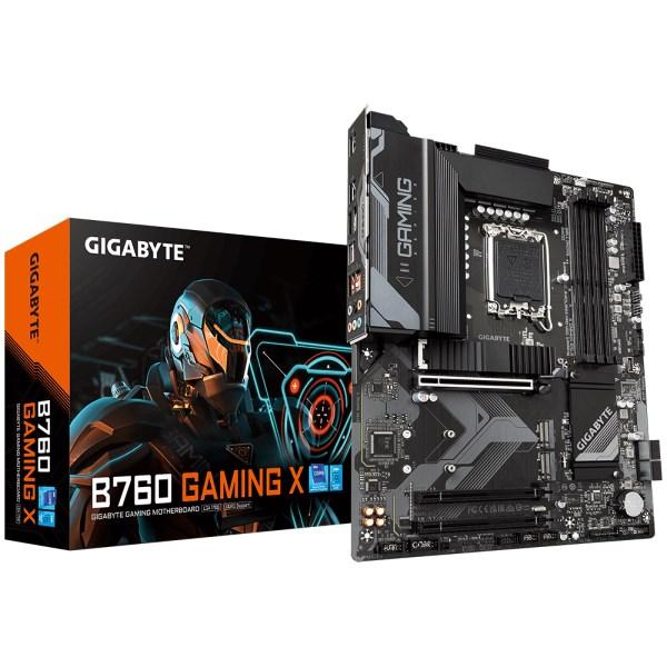 GIGABYTE MB Sc LGA1700 B760 GAMING X,  4xDDR5,  1xDP,  1xHDMI