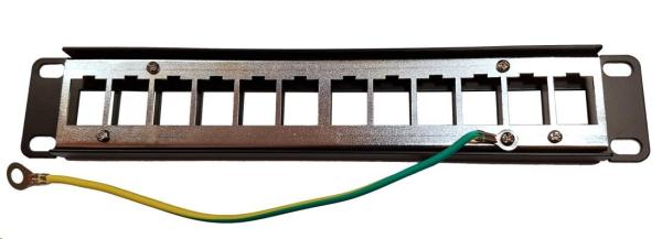 10" modulární stíněný patch panel LEXI-Net 12port, černý0