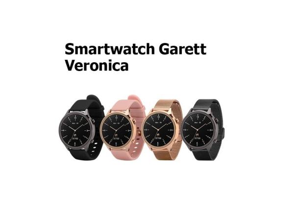 Garett Smartwatch Veronica zlatá,  růžový řemínek4