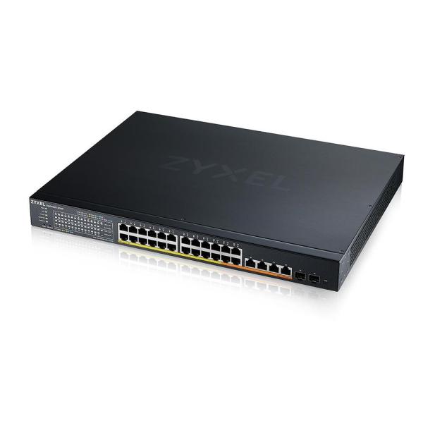 Zyxel XMG1930-30HP,  24-port 2.5GbE Smart Managed Layer 2 PoE 700W 22xPoE+/ 8xPoE++ Switch with 4 10GbE and 2 SFP+ Uplink