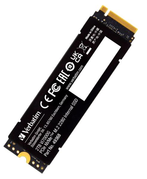 VERBATIM SSD Vi7000G Internal PCIe NVMe M.2 SSD 2TB ,  W 6700/  R 7400MB/ s3