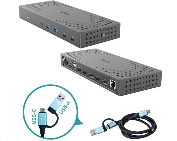 i-tec USB 3.0 /  USB-C /  Thunderbolt,  3x 4K Docking Station Gen 2 + PD 100W