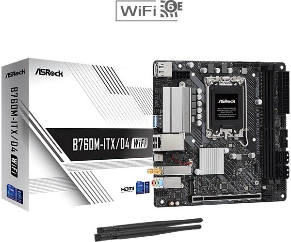 ASRock MB Sc LGA1700 B760M-ITX/ D4 WiFi, Intel B760, 2xDDR4, 1xDP, 1xHDMI, mini-ITX