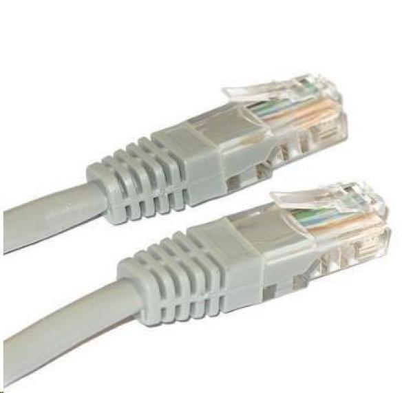 XtendLan patch kábel Cat6,  UTP - 0, 25m,  sivý (predaj po 10 ks)