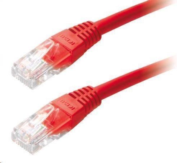 XtendLan patch kábel Cat6,  UTP - 0, 25m,  červený (predaj po 10 ks)