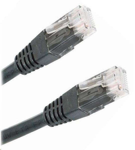 XtendLan patch kábel Cat6,  UTP - 0, 25m,  čierny (predaj po 10 ks)