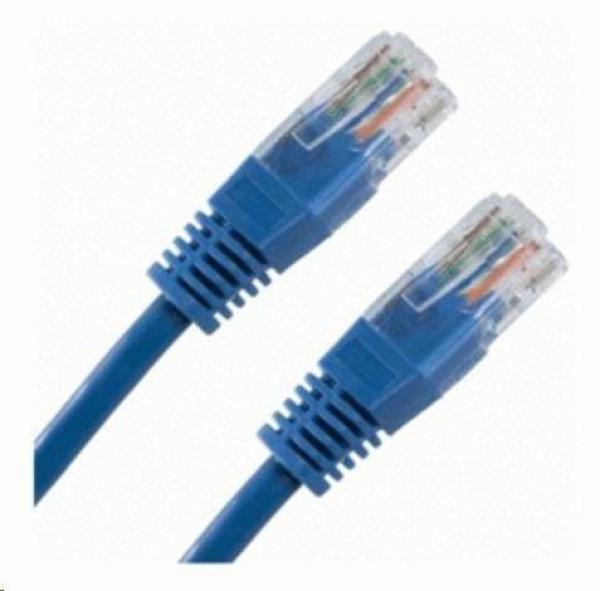 XtendLan patch kábel Cat5E, UTP - 0,5m, modrý (predaj po 10 ks)