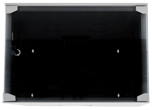 XtendLan 19" nástěnný rozvaděč 7U 520x400,  nosnost 35 kg,  skleněné kouřové dveře,  svařovaný,  šedý1