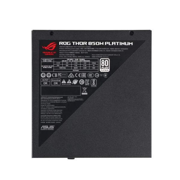 Napájací zdroj ASUS ROG-THOR-850P 850W,  80+ Platinum,  RGB,  OLED displej,  modulárny1
