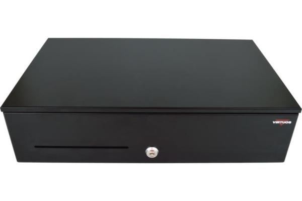Virtuos pokladní zásuvka SK-500CB s kabelem,  kov. pořadač 8/ 8,  9-24V,  černá3