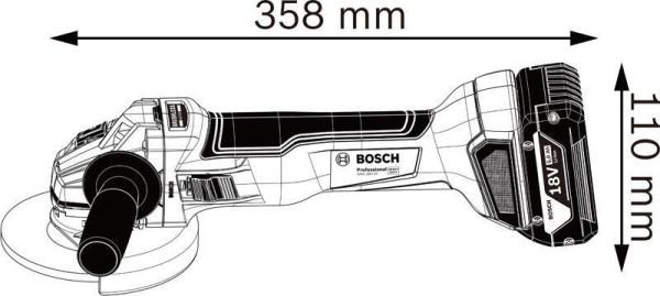 BOSCH GWS 18V-10, akumulátorová úhlová bruska, 9.000 ot/min, 125 mm1