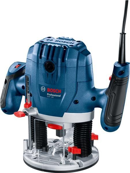 BOSCH GOF 130,  horní frézka,  1.300 W,  11.000 – 28.000 ot/ min,  6 – 8, 0 mm1