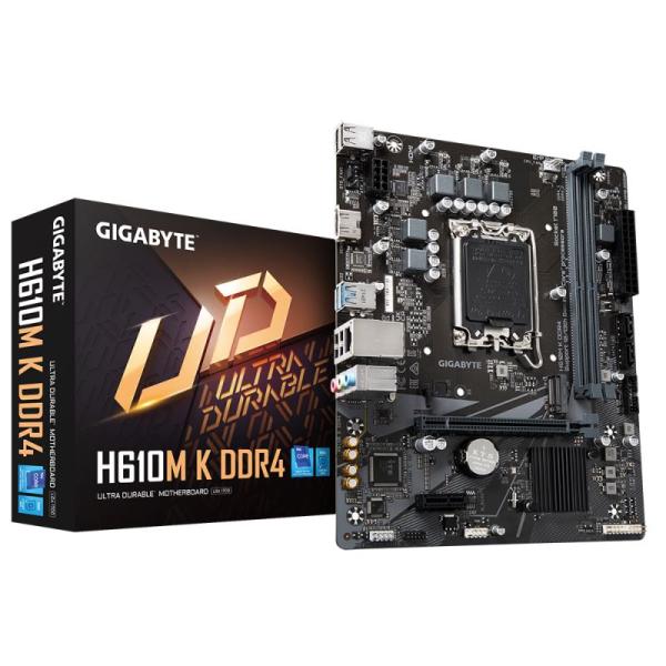 GIGABYTE MB Sc LGA1700 H610M K DDR4,  Intel H610,  2xDDR4,  1xHDMI,  mATX