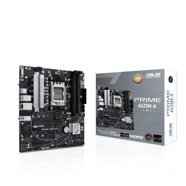 ASUS MB Sc AM5 PRIME A620M-A-CSM,  AMD A620,  4xDDR5,  1xHDMI,  1xDP,  1xVGA,  mATX