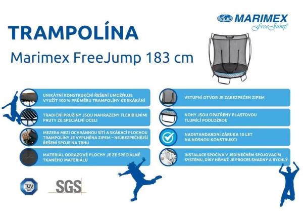 Marimex Trampolína bezpružinová Free Jump183 cm2