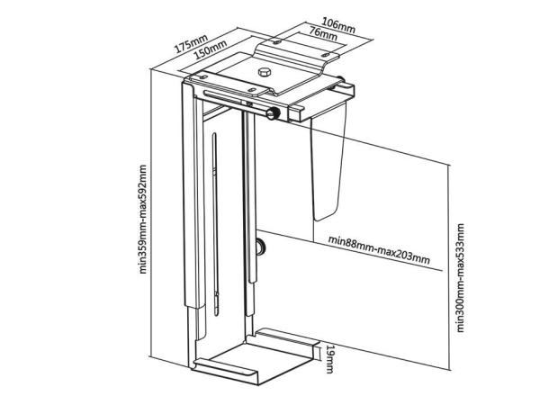 Univerzální držák na PC Fiber Mounts M7C13S3