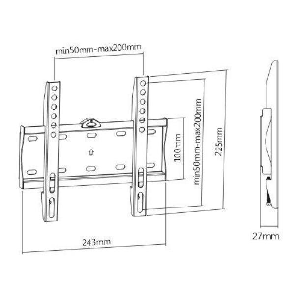 Nástěnný pevný držák na Tv i monitory Fiber Mounts FM21F2