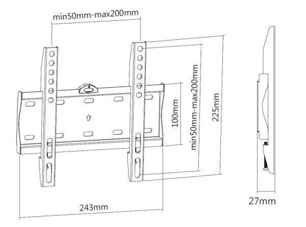 Nástěnný pevný držák na Tv i monitory Fiber Mounts FM21F
4