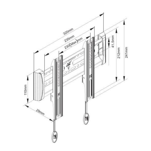 Fixní držák Tv monitoru NB C1F4