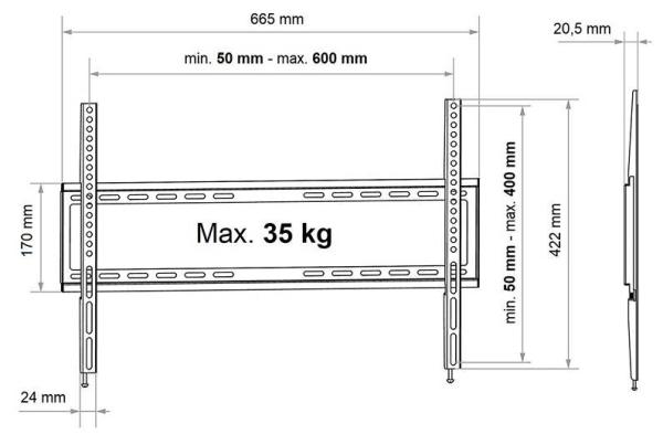 Fixní TV držák Fiber Mounts FM02
4