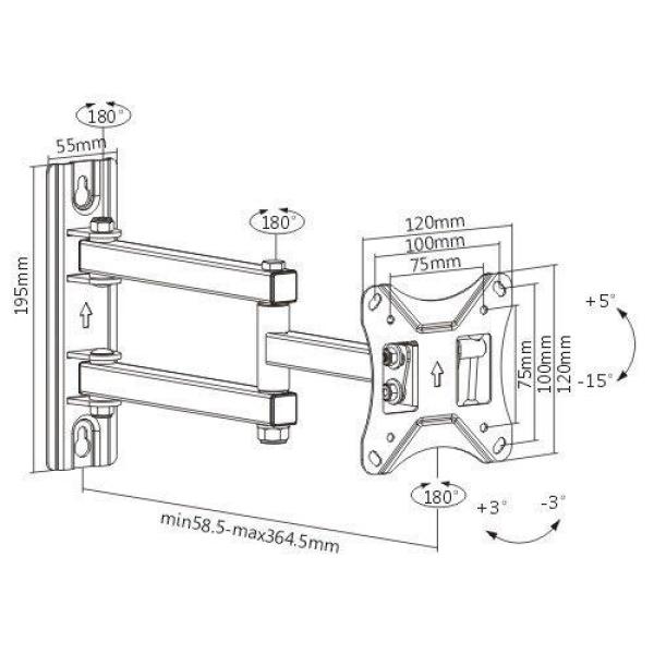 Držák na monitory a malé Tv Fiber Mounts FM2332