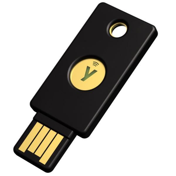 Security Key NFC - USB-A,  podporující vícefaktorovou autentizaci (NFC),  podpora FIDO2 U2F,  voděodolný