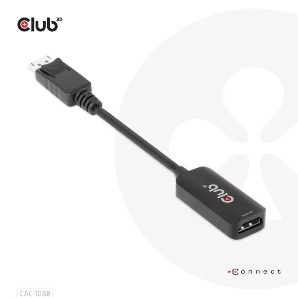 Club3D Active DisplayPort adaptér 1.4 na HDMI 4K120HZ HDR (M/ F),  čierna2