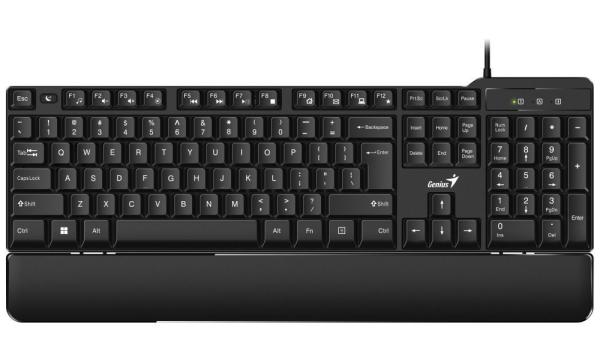 GENIUS klávesnice KB-100XP,  Drátová,  Ergo předložka,  USB,  CZ+SK layout