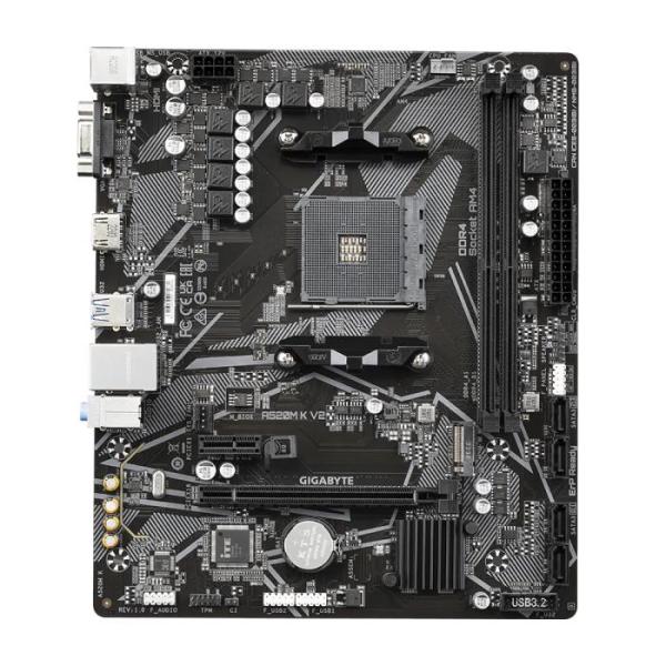 GIGABYTE MB Sc AM4 A520M K V2,  AMD A520M,  2xDDR4,  1xHDMI,  1xVGA,  mATX2