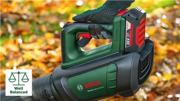 BOSCH AdvancedLeafBlower 36V-750,  akumulátorový foukač na listí,  36 V,  proudění 100 – 200 km/ h,  akumulátor 2.0 Ah7