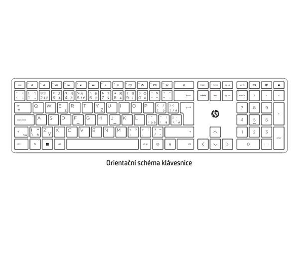 HP 650 Wireless Keyboard & Mouse- CZ/ SK klávesnice a myš,  bílá2