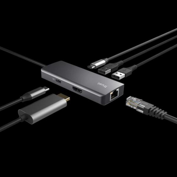 TRUST adaptér DALYX,  6-in-1 USB-C Multi-Port Adapter1