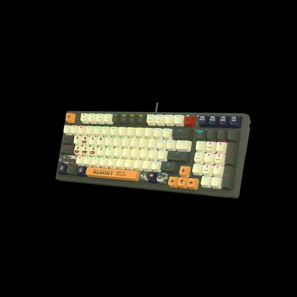 A4tech Bloody S98 Aviator RGB mechanická herní klávesnice, USB, CZ2