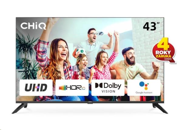 CHiQ U43G7LX TV 43", UHD, smart, Android, Dolby Vision, Frameless